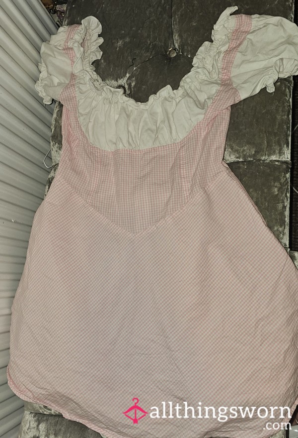 Sissy Dress With Lace Underskirt Size 10/12