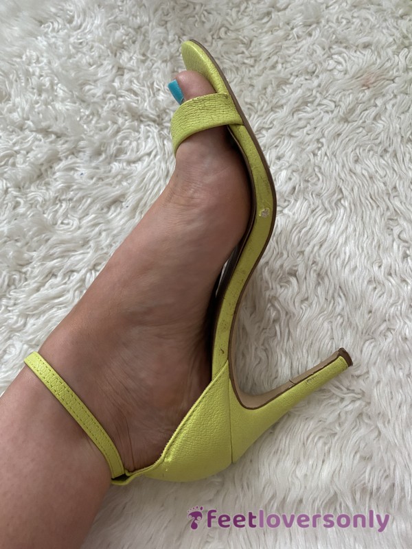 Size 6 Very Well Worn Neon Heels