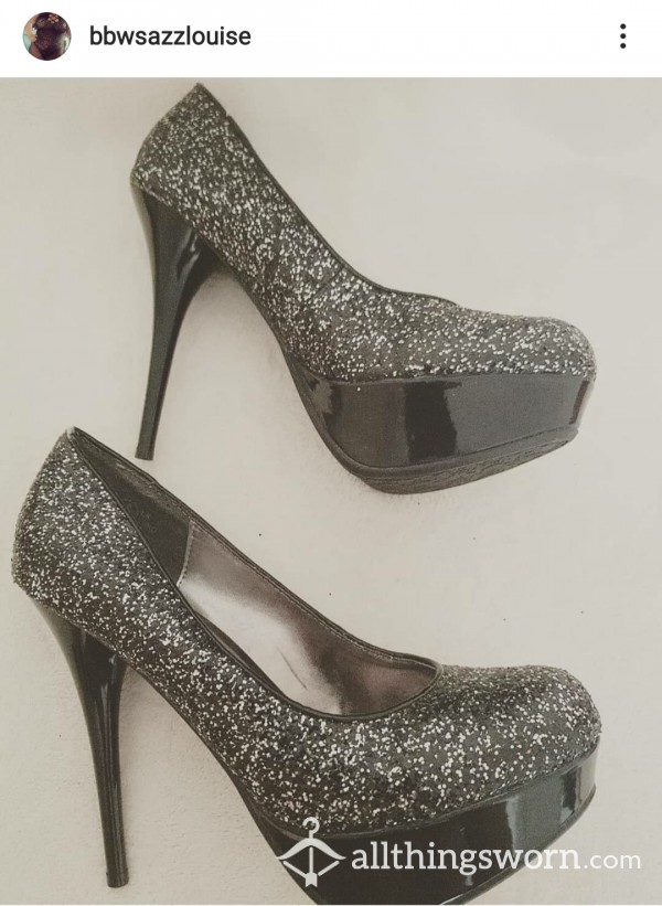 Size 8 Glittery High Heels