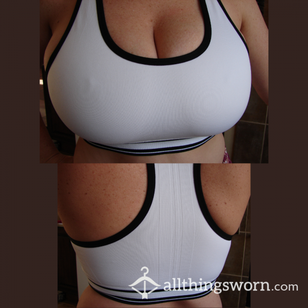 Skechers White Sports Bra