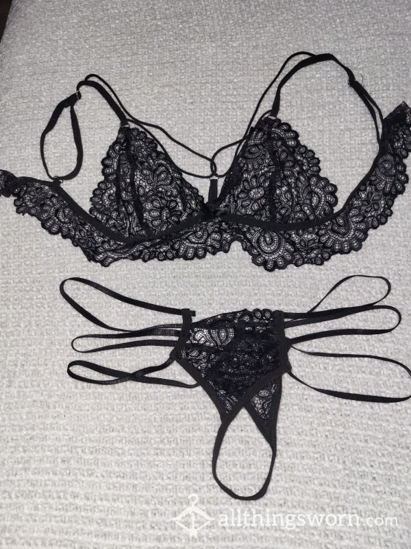 Skimpy Black Lace Lingerie Set