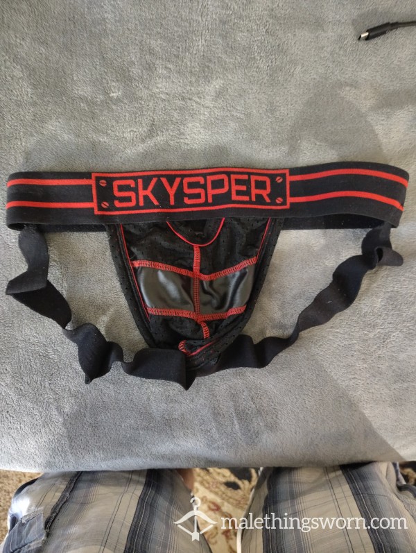 SkySper Red And Black Jockstrap