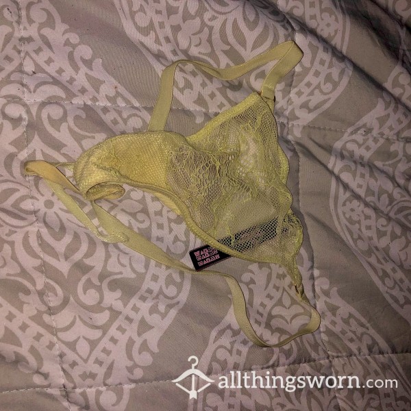 *hasn’t Been Washed In 3 Months* Small Neon Green Lace G String With My C*m