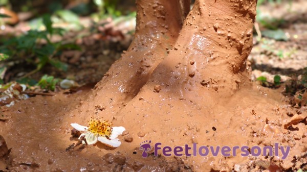 Slo-mo Of Me Washing My Feet Of Mud