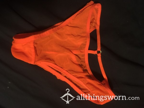 Sold! Small, S**y, Used, Orange Panties