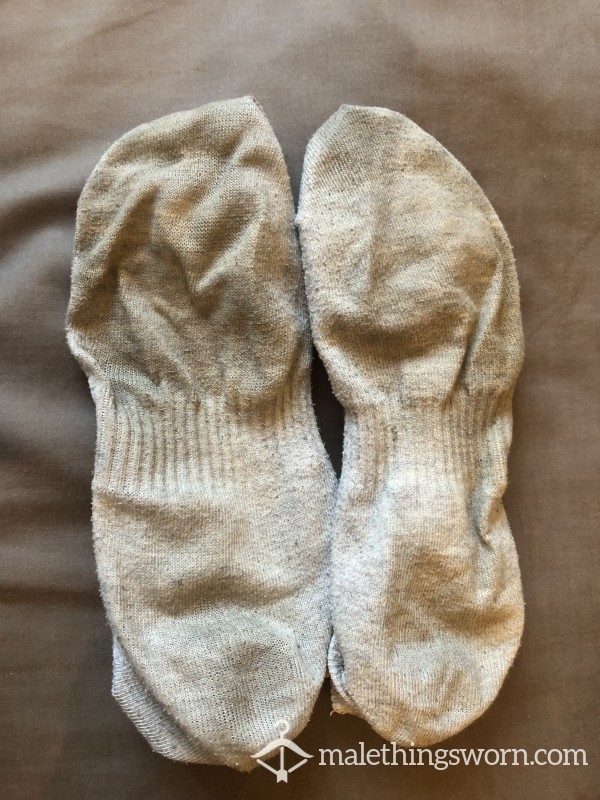 Smelly Grey Ankle Socks.