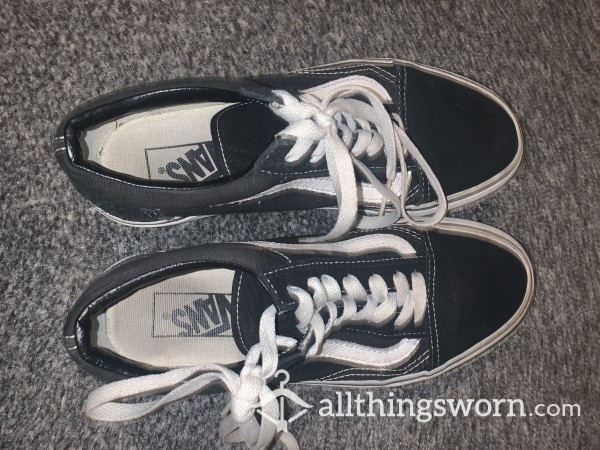 Worn Black Vans