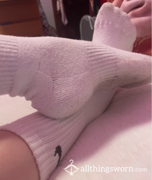 Nike Socks Worn To Dance Cla** - Dirty, Stained, Heavily Worn