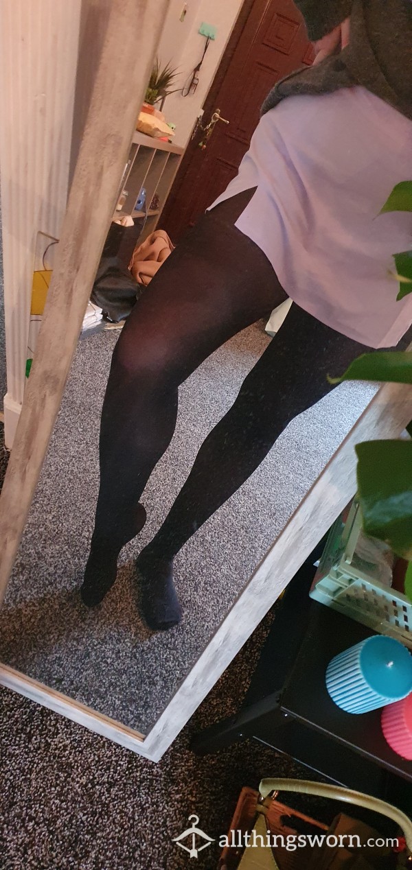 Soft S**y Tights, Worn All Day In My Tiny Mini Skirt For You