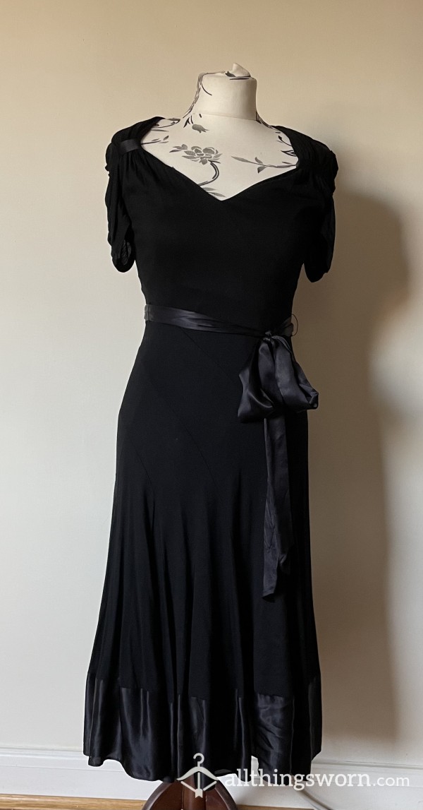 Sophisticated Soft With Silk Trimmed Sa**y Swing Dress