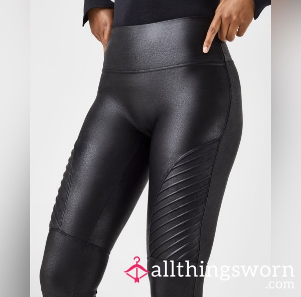 Spanx Leather Moto Leggings