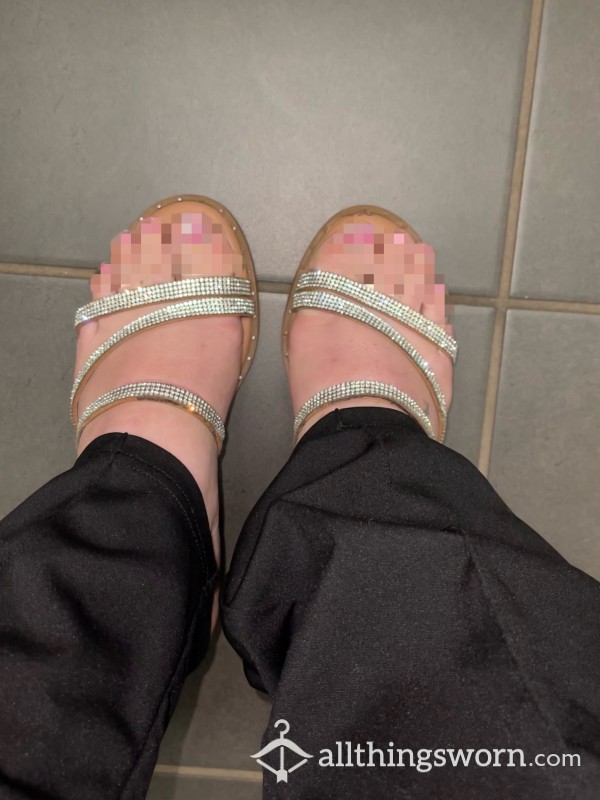 Sparkly Well-worn Steve Madden Sandals 💋