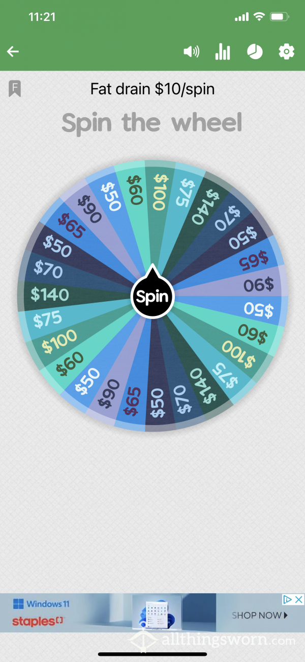 Spin The Wheel FAT DRAIN