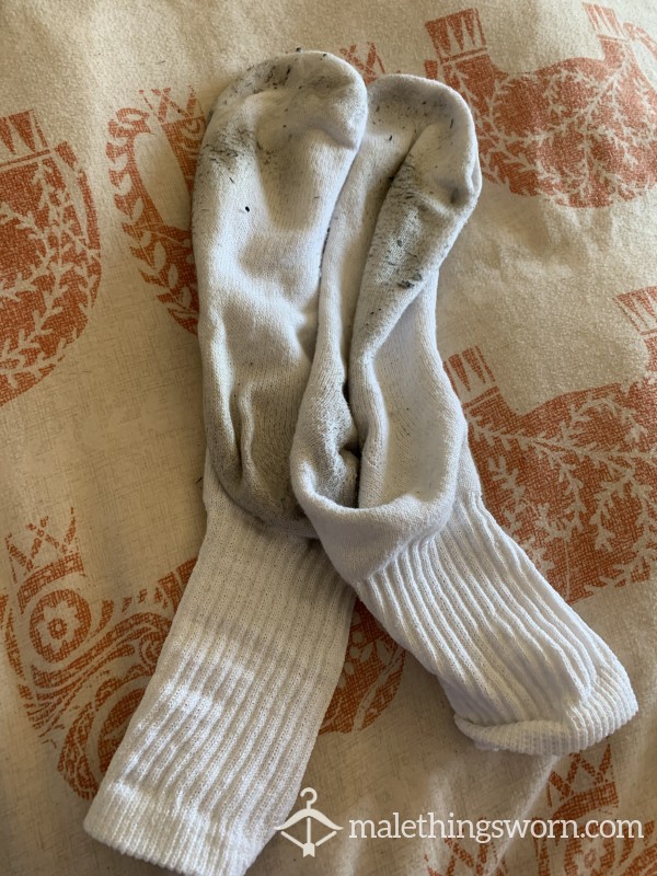 Stinking, Well Worn White Sports/Crew Socks