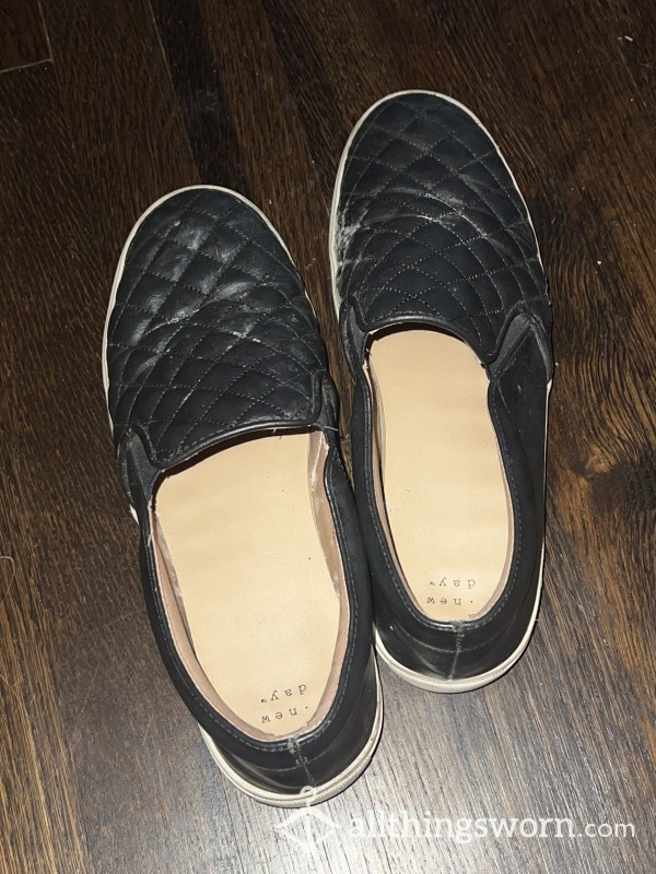 Stinky Black Slip On Shoes