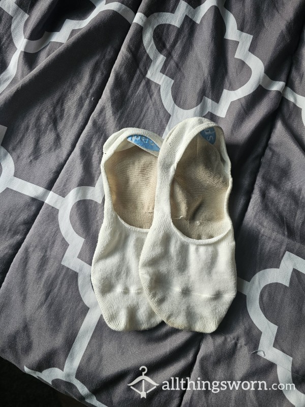 Stinky White No-show Socks -3days Worn