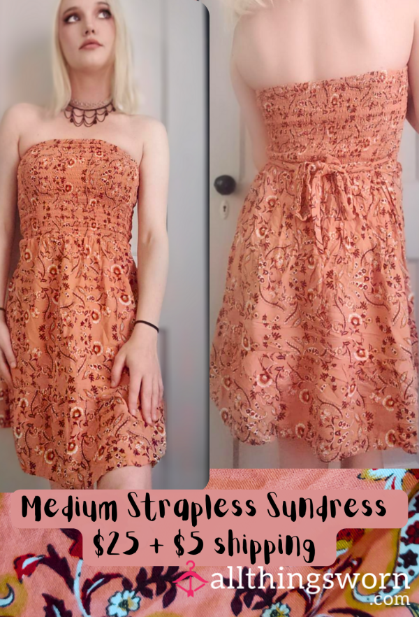 Strapless Flor*l Sundress