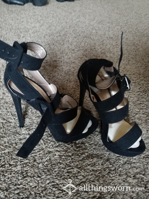 Strappy Black Heels