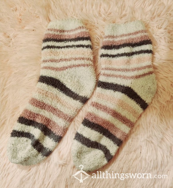 Striped Fuzzy Socks