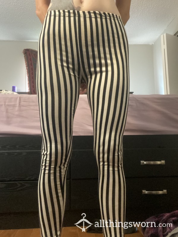 ON SALE Striped Leggings