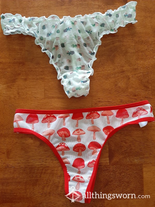 Succulent Printed Thong Or Mushroom Print