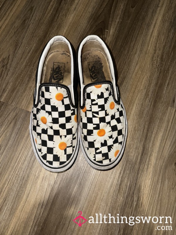 Sunflower Checkered Vans