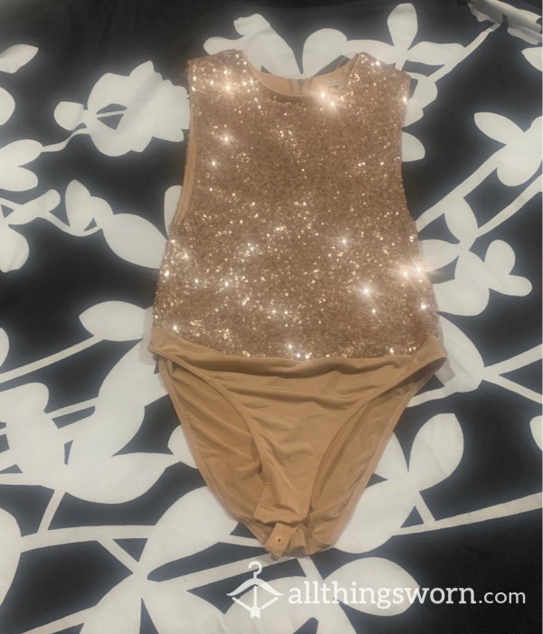 Super S**y Gold Sequin Bodysuit—SO HOT On!! 😘🔥🥵