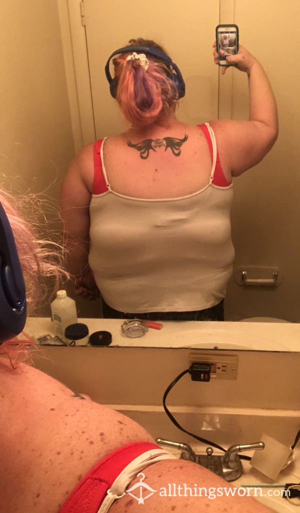 Super Sweaty White Tank