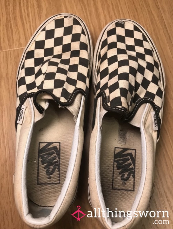 Super Used, Dirty, Sweaty Checkerboard Vans