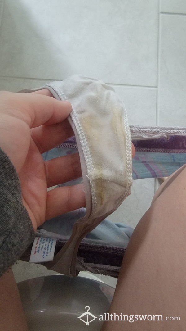 Super Wet Victoria Secret White Thong Medium