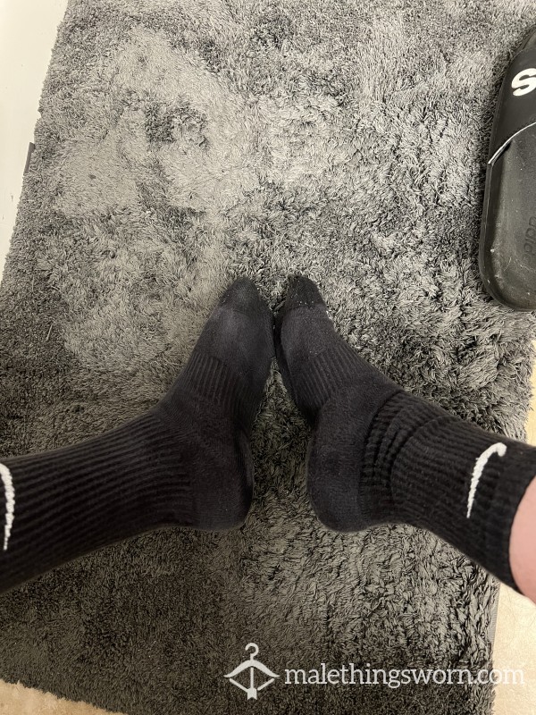 Sweaty Black Nike Socks