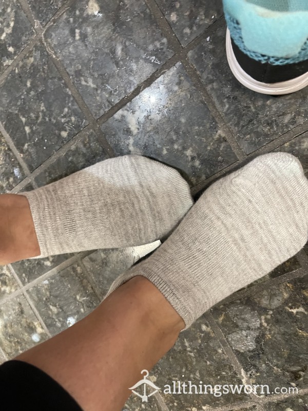 White Sweaty Gym Socks