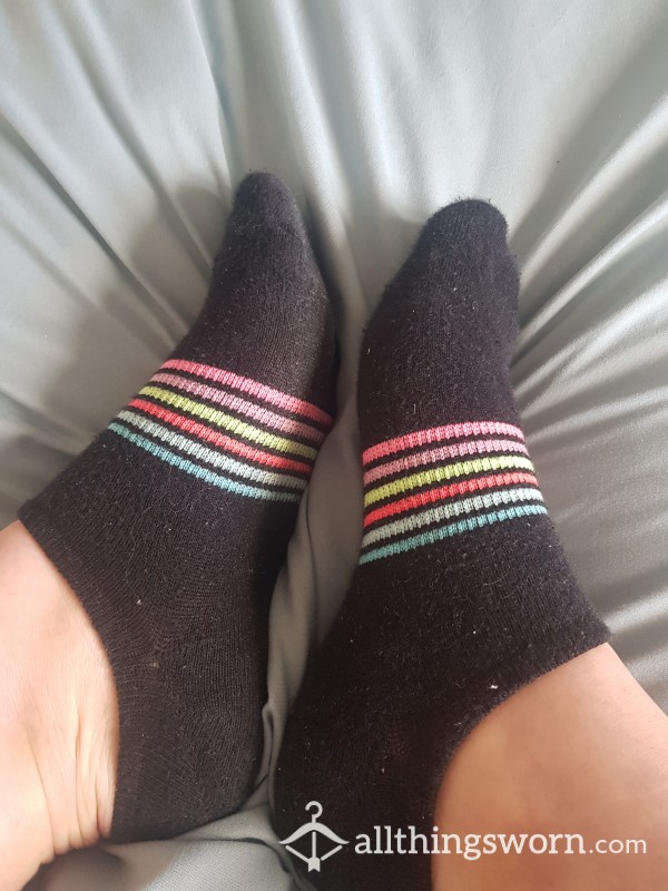 Sweaty Little Black Trainer Socks