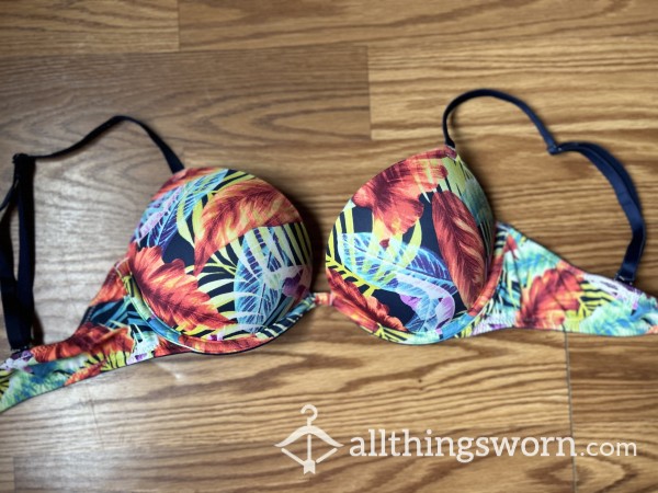 Sweaty Silky-soft Push Up Tropical Bra