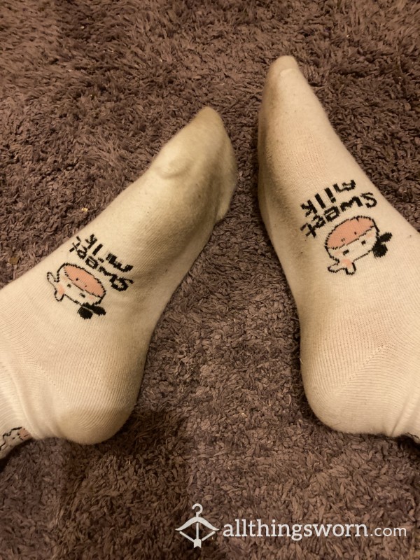 “Sweet Milk” Worn White Socks