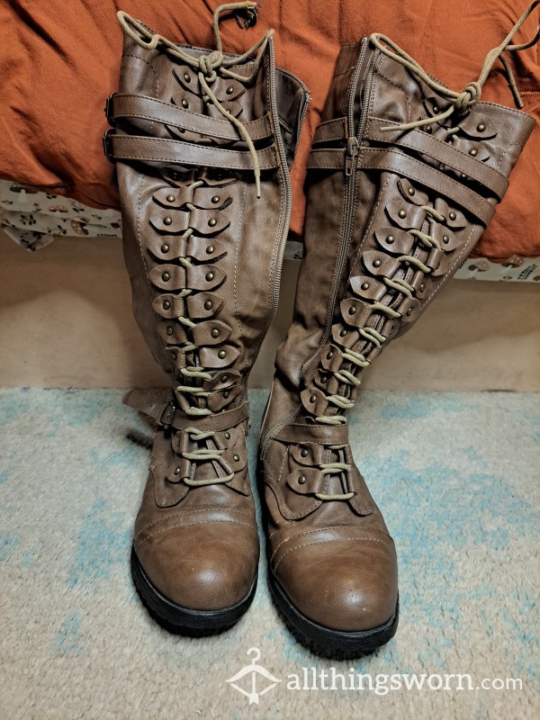 Tall Combat Style Boots