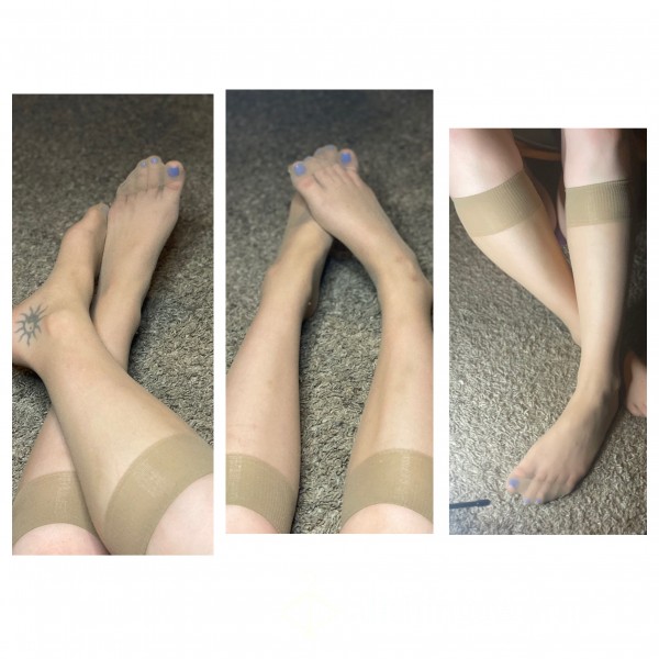 Tan Panty Hose Knee High Nylons