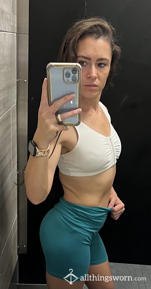 Teal Yoga Shorts