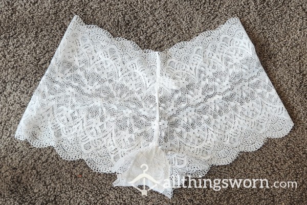 The Perfect White Lace Boyshorts