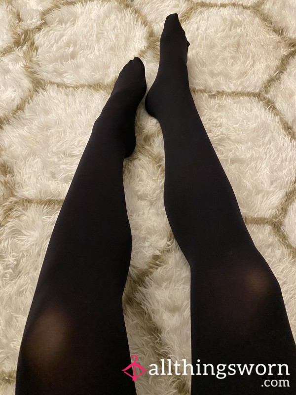 90 Denier Thick Black Tights X