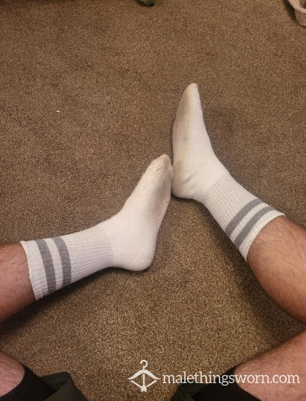 Thick Juicy White Gym Socks