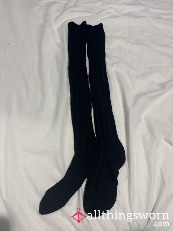 Thigh High Black Socks