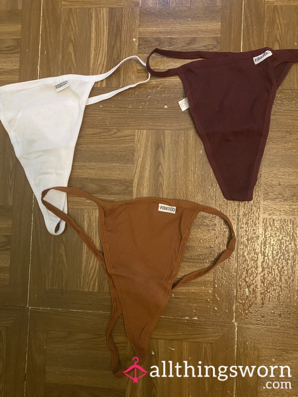 Three Pairs Of Well Worn Panties-free Shipping