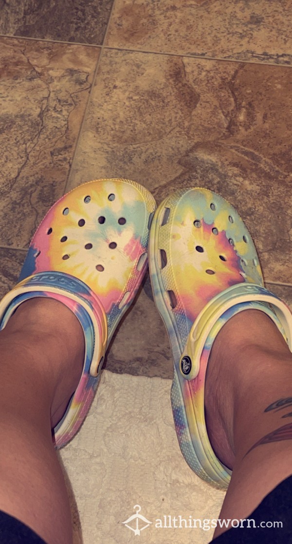 Tie Dye Nursing Crocs