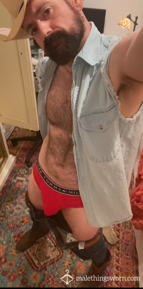 Tommy Cowboy Red Briefs