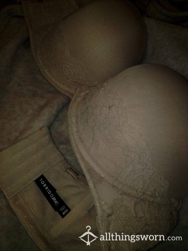 Torrid Curve Worn & Dirty 38G Beige Bra