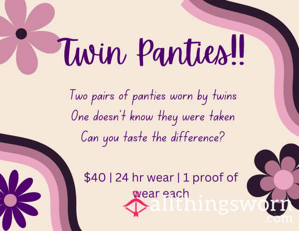 Twin Panties: Taste The Difference