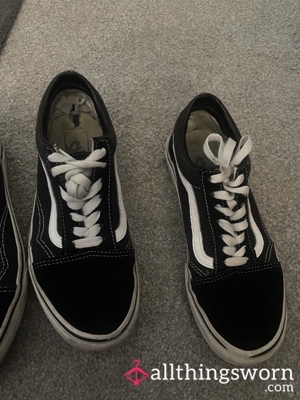 Two Pairs Of Old School Vans