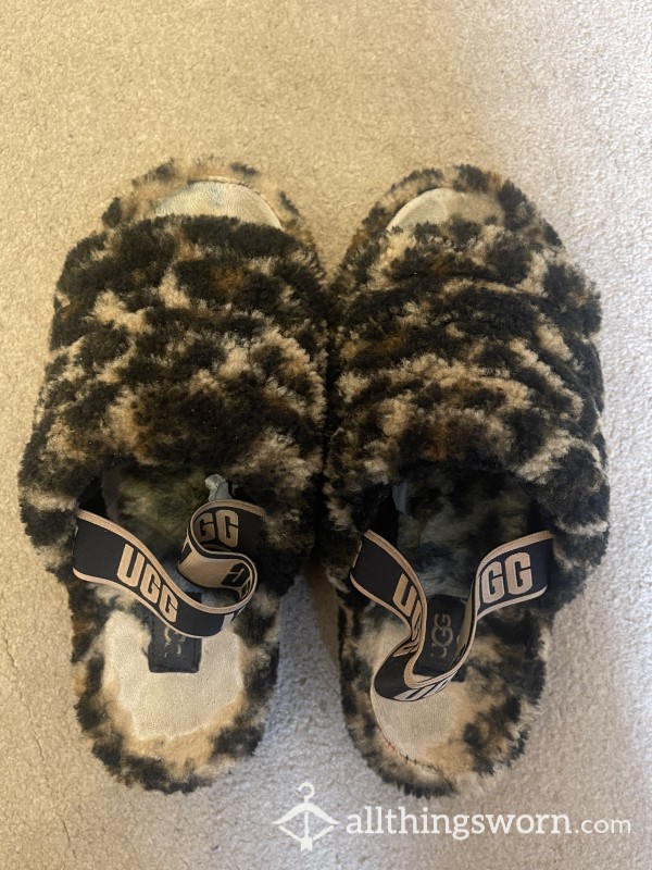 UGG Leopard Print Well Worn Slippers👣😉