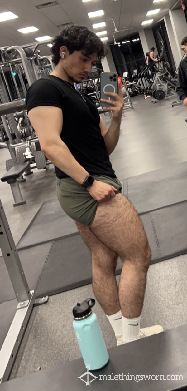 Used 5” Olive Green Gymshark Shorts